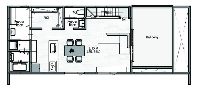 高槻 2F 間取り図